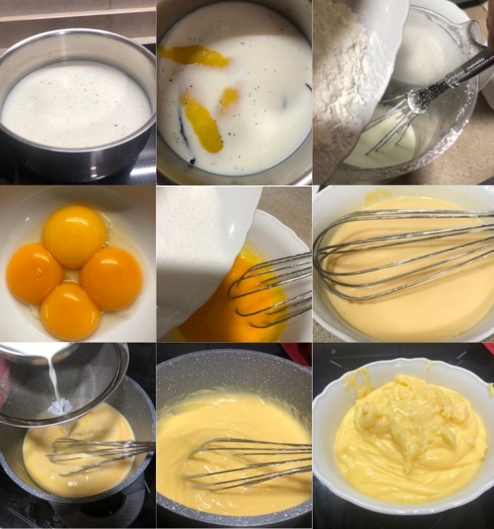 com preparar crema pastissera