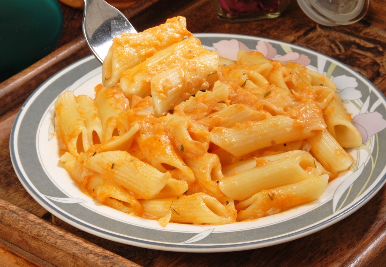 recepta de Macarrons amb salsa de carbassa rostida, la recepta de pasta ideal per la tardor