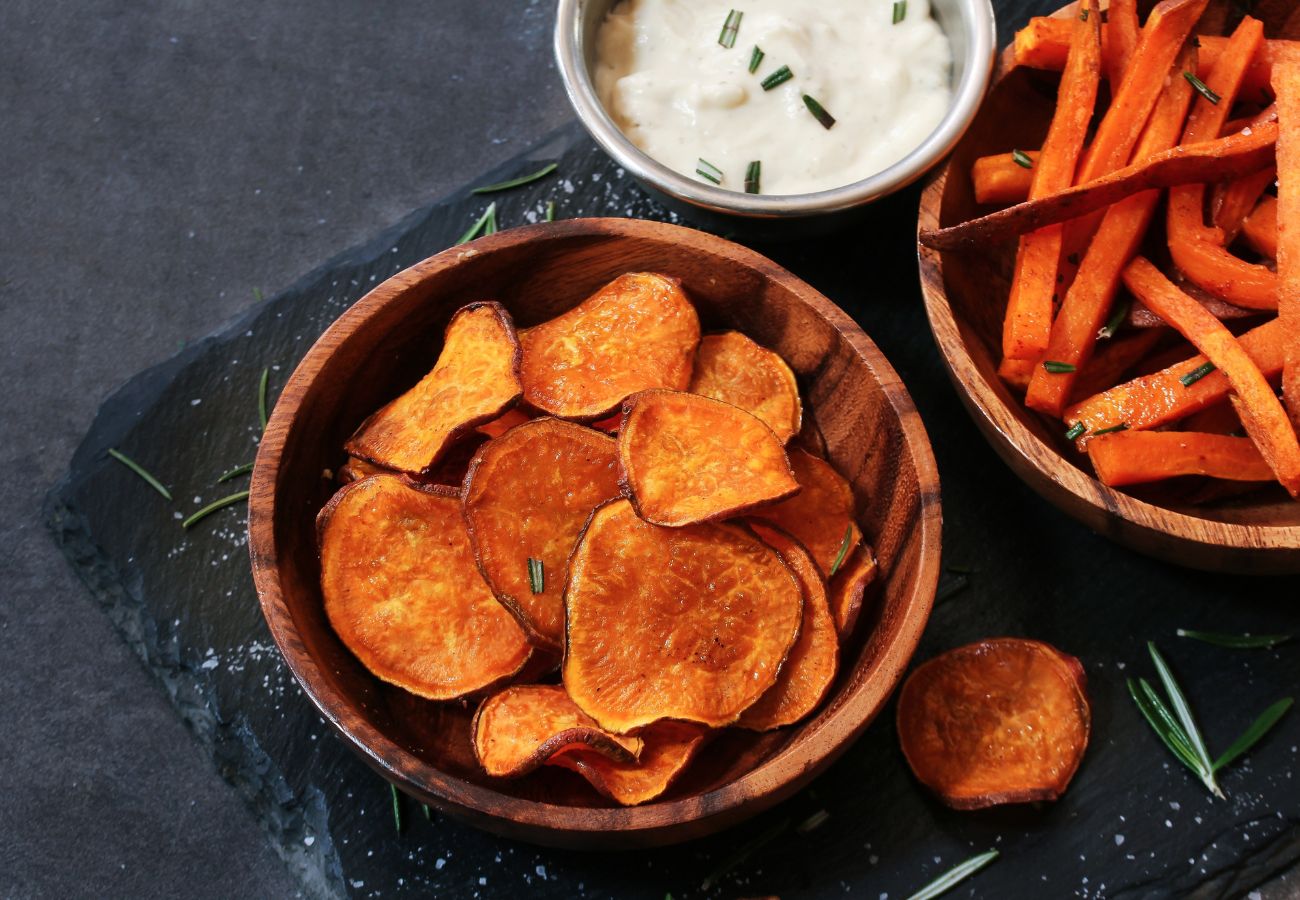 recepta de Xips de moniato, un snack ideal de tardor